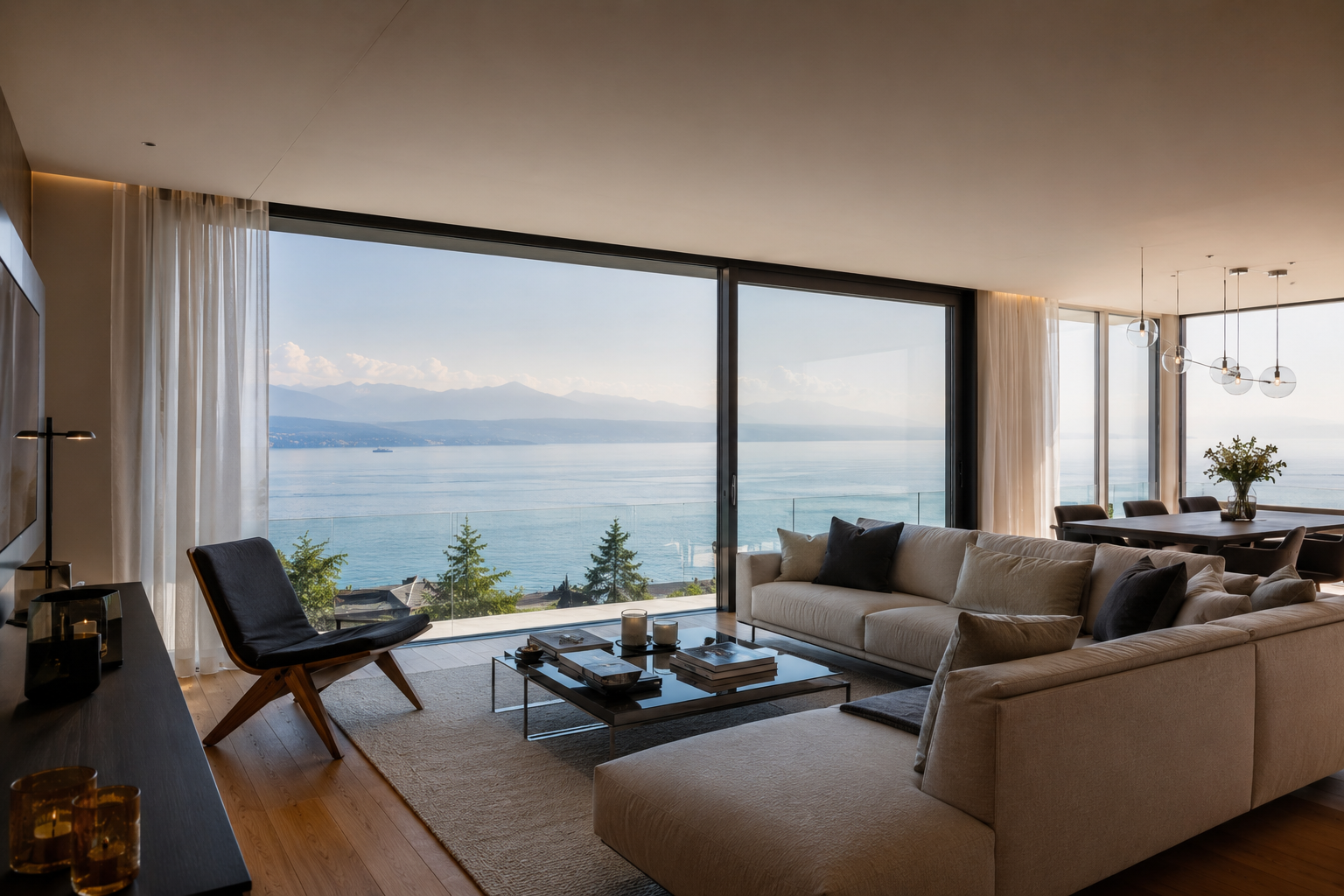 Appartement ouvert sur le lac