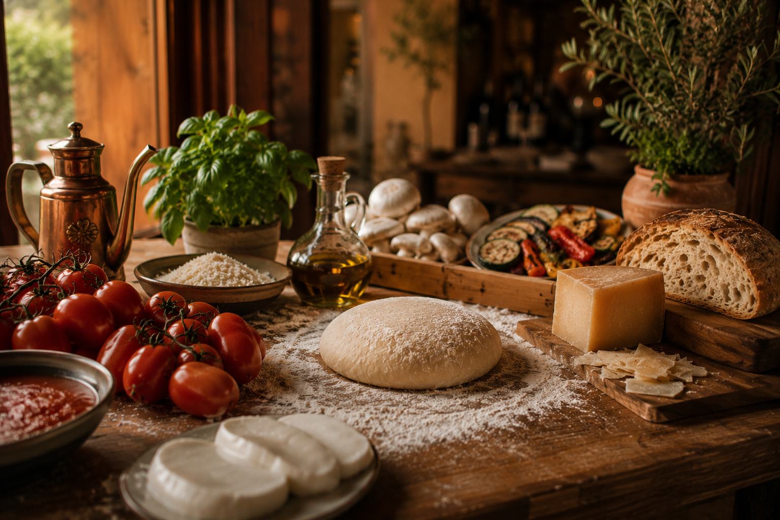 Produits italiens sélectionnés en cuisine